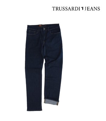 TRUSSARDI  18新款 超舒適 好穿 中直筒深色牛仔褲