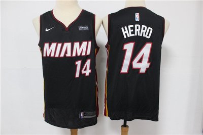泰勒·赫洛 （Tyler Herro）NBA邁阿密熱火隊 球迷版 黑色 球衣 14號