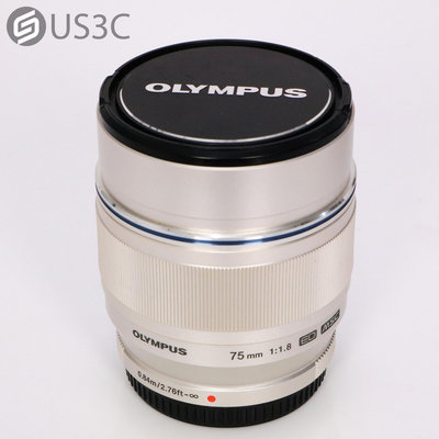 【US3C-高雄店】【一元起標】Olympus M.Zuiko Digital 75mm F1.8 ED MSC 遠攝及超遠攝定焦鏡頭 9片圓形光圈葉片