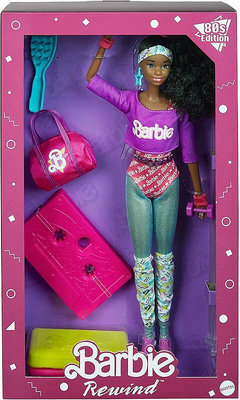 Ken &amp; Barbie #GTJ87 _ 收藏型芭比娃娃 _ 2021 倒帶重回80年代-復古復刻造型芭比 運動健身黑