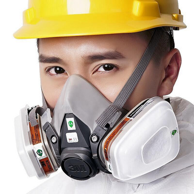 3M防毒口罩噴漆專用防塵面罩防工業粉塵實驗化工氣體6200防毒面具