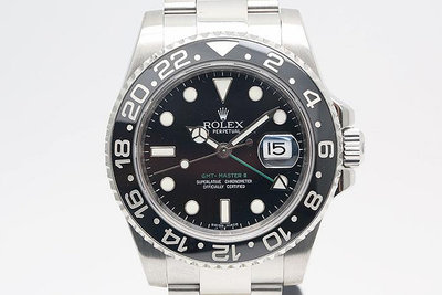【鑫鎂鐘錶】Rolex 勞力士 GMT-MasterII 116710LN 格林威治第二地時區顯示 黑面黑色陶瓷外圈 盒單齊全 40mm