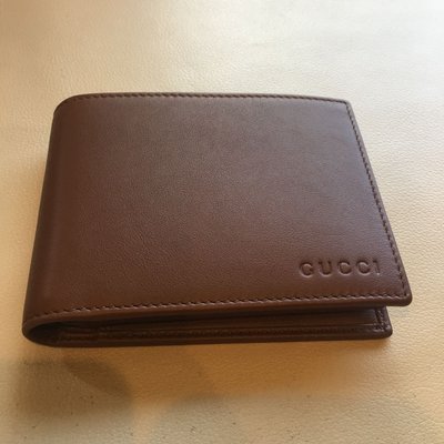 [熊熊之家3]保證全新正品 Gucci 咖啡色 皮革 抽取式  皮夾 短夾