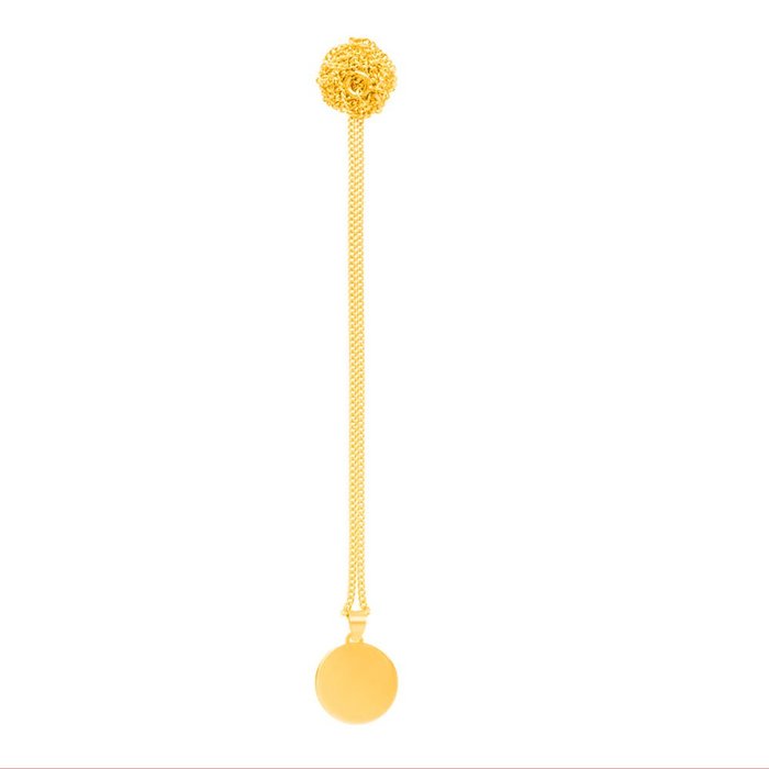 葡萄牙精品 CINCO 台北ShopSmart直營店 Madeleine necklace 24K金硬幣項鍊 素面圓形款