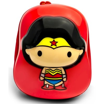 神力女超人 兒童後背包(7L)，DC正義聯盟Wonder Woman正版授權! 塑膠外殼Q版小背包，適合4歲以上小英雄