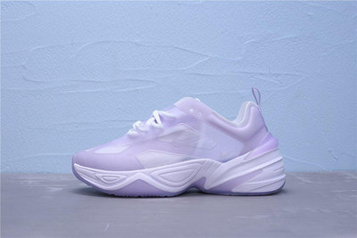 Nike M2K Tekno 復古 網紗 透明 白紫 老爹鞋 休閒運動慢跑鞋 女鞋 AO3108-505【ADIDAS x NIKE】