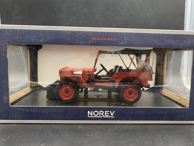 [Norev]Jeep Willys 美國威利斯軍車吉普車模型 1/18 紅色閉蓬
