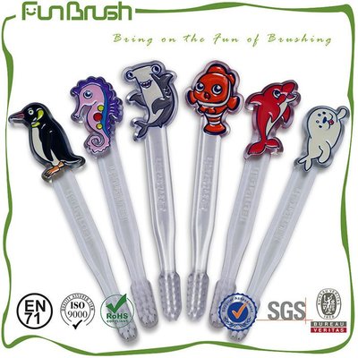 台南東區經銷FunBrush趣刷 -海洋動物A組系列兒童專用造型牙刷6支整組袋裝