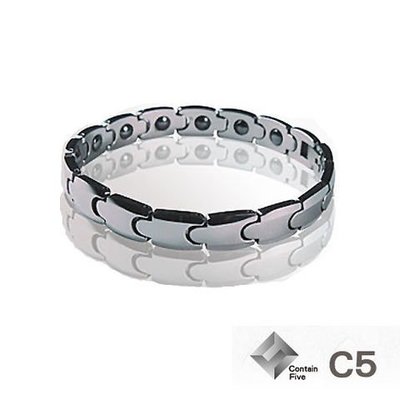 【UP101】C5歐式奢華鎢鋼鍺磁手鍊(女款)
