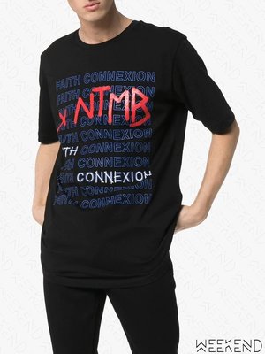 【WEEKEND】 FAITH CONNEXION X NTMB 文字 短袖 T恤 黑色