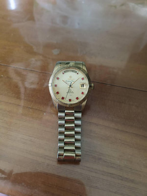 【不會動】瑞士梅花麥 TITONI Cosmo King 機械錶 男錶 瑞士錶 紅寶石金面梅花錶 老錶 腕錶 蠔式機械錶