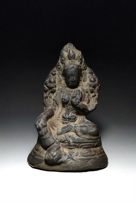 【二手】『擦擦-藏傳泥塑藝術』 十八世紀 綠度母 圓雕 品相完美 殊 佛教用品 配飾 老物件【佟掌櫃】-639