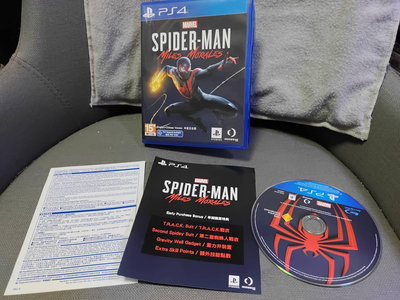 可玩可收藏 實體遊戲光碟 PS4 漫威蜘蛛人 邁爾斯 麥爾斯 MARVELS SPIDER MAN 中文版 保存良好