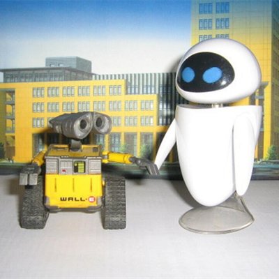 Wall.E機器人總動員 伊芙夏娃 伊娃 瓦力機器人 車載擺件手辦公仔-辣台妹