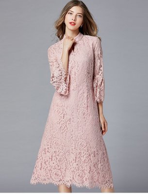 歐美大尺碼洋裝改良版蕾絲旗袍L-5XL胸圍106中式禮服宴會連身裙 可訂製