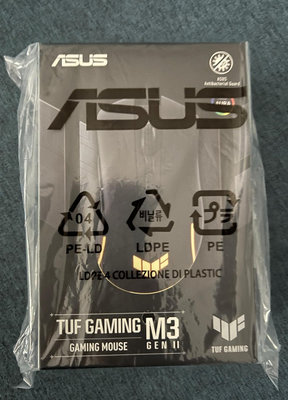 全新未拆~華碩 ASUS TUF Gaming M3 Gen II 電競滑鼠~超輕量化~人體工學設計：重量僅 59 公克~台南市可面交
