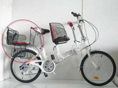 【淘氣寶貝】1261子母自行車透氣座椅 後安全座椅 *臺灣製-=-