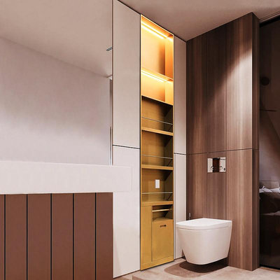 304不銹鋼壁龕嵌入式浴室收納馬桶上置物架神器衛生間墻上壁龕柜