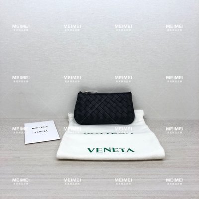 30年老店 預購 Bottega Veneta 黑色 羊皮 編織 拉鍊款 零錢包 bv 131232