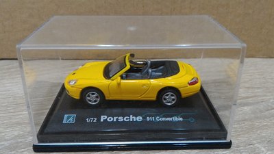 絕版收藏 HONGWELL 1/72 Porsche 911 convertible 黃色 保時捷 模型汽車 現貨