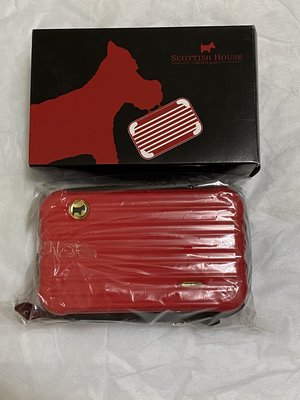SCOTTISH HOUSE 紅色硬殼化妝包(全新)
