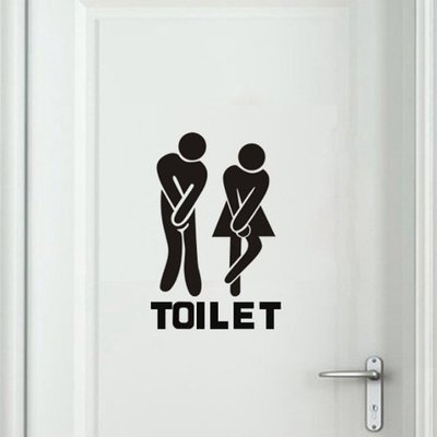 Loxin 創意可移動壁貼 男女廁所標示【SF0961】DIY組合壁貼 壁紙 牆貼 背景貼