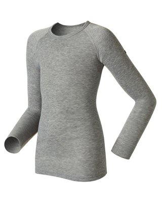 【速捷戶外】《ODLO》瑞士ODLO 10459 機能銀纖維長效保暖底層衣長袖 - -兒童 灰