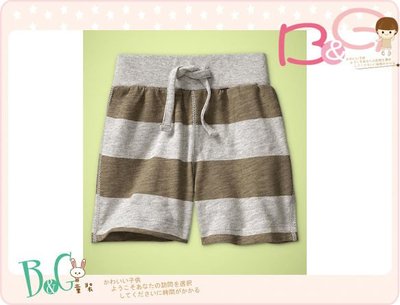 【B& G童裝】正品美國進口GAP Pull-on striped shorts 咖啡色條紋短褲6-12,18-24mos