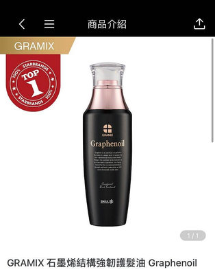 公司貨🔥 GRAMIX 石墨烯 結構強韌護髮油