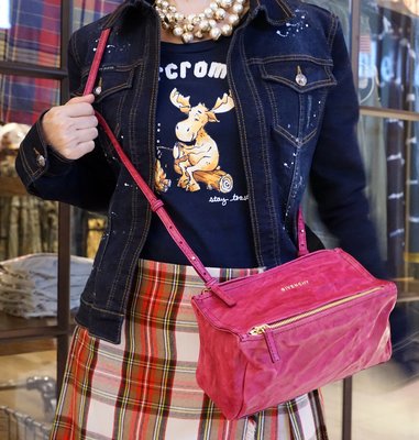【COCO 精品專賣】Givenchy 紀梵希 Pandora bag 迷你 水洗羊皮 潘朵拉慾望 肩背包 莓紅 現貨