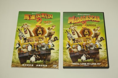 馬達加斯加2 DVD，MADAGASCAR：ESCAPE 2 AFRICA 得利正版 二手