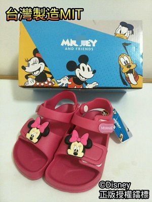 【24H出貨】迪士尼 兒童涼鞋 女童 玩水休閒運動輕量 米妮 台灣製嬰兒涼鞋
