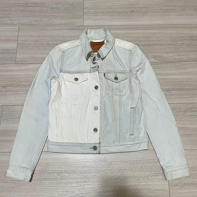 LEVI'S LEVIS 52387-0000 XS號 女版白色淺藍拼接牛仔外套 夾克 jacket