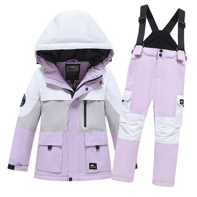 新品兒童滑雪服套裝男童女童滑雪衣褲防水防風加厚保暖戶外兩件套