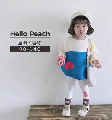 韓版 糖果色 點點 軟繻 兔絨毛衣 男童裝女童裝 Hello Peach