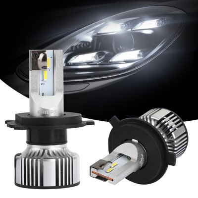 飛利浦H4 LED Ultinon Essential汽車白色大燈燈泡6500K 21W 一組-極限超快感