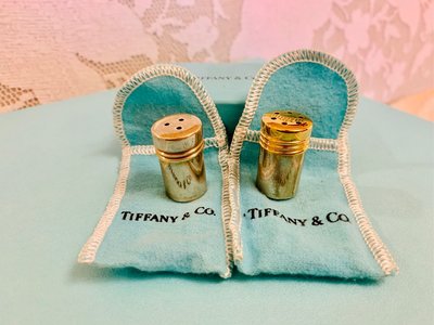 Tiffany & co. 925純銀 750金攜帶版調味小罐