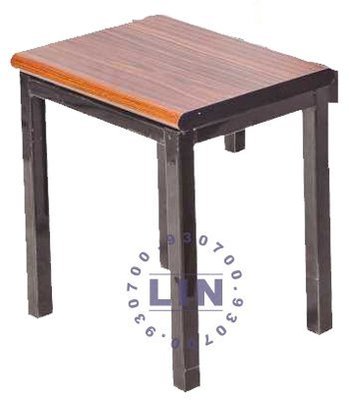 【品特優家具倉儲】P254-04餐椅單人鐵管凳檯面烤黑腳