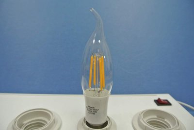 MARCH 高亮 LED 4W E14 拉尾 燈絲 蠟燭 燈泡 (3000K黃光 / 6000K白光) 全電壓