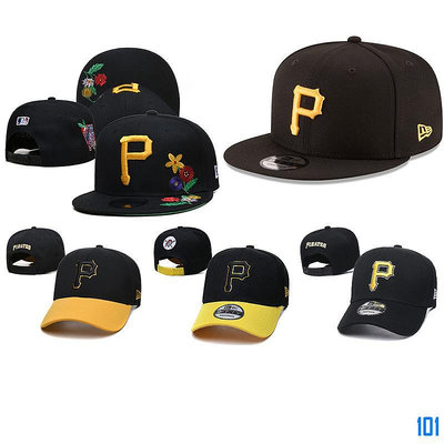 街頭集市MLB 匹茲堡海盜 球隊棒球帽 男女通用 可調整 電繡 彎簷帽平沿帽 嘻哈帽 運動帽 時尚帽子 5款式