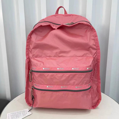 Lesportsac 2296 蜜粉色 Functional Backpack 大型拉鏈雙肩後背包 限量優惠