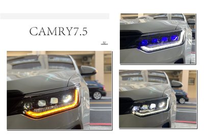 小傑-全新 豐田 CAMRY 7.5代 15 16 17 年 全LED 呼吸動態 跑馬方向燈 四魚眼 大燈 頭燈