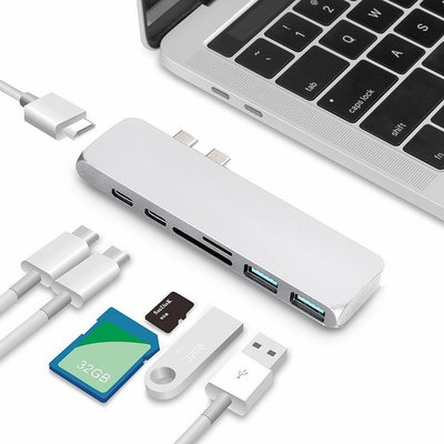 單頭type-c Macbook拓展塢 雙頭type-c USB3.0 HDMI TFSD讀卡器 滑鼠鍵盤 隨身碟 轉換