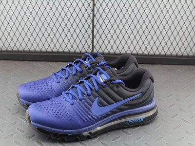NIKE AIR MAX 2017 黑藍 氣墊 網面透氣跑步鞋 男女鞋 849559-401