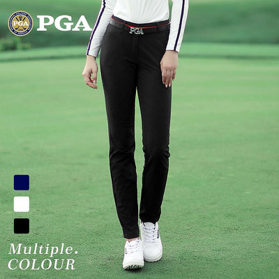 美國PGA 新款高爾夫長褲女士秋冬季高爾夫女褲彈力修身顯瘦褲子