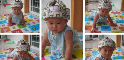 【寶貝屋】嬰兒純棉爬行學步帽 防摔帽 防撞帽 兒童防護帽 保護帽 安全帽 頭盔頭套 幼兒防撞帽