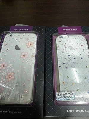 公司貨 MEGA KING iPhone 6/6S 4.7吋 施華洛世奇 水鑽系列 背蓋 保護殼 手機殼