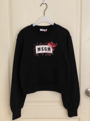 全新 Msgm cupid-motif logo sweatshirt 刷毛 14Y 現貨一件