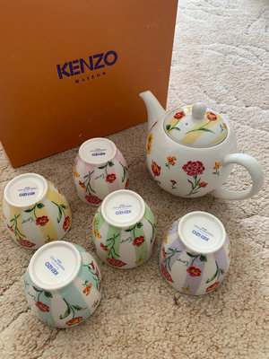 【日本中古】KENZO高田賢三茶具套裝 這款停產系列 復古風