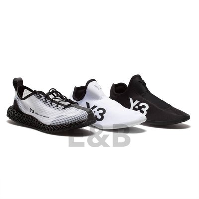 全新 Adidas Y-3 Runner 4D 黑白 透明 US4.5-12.5